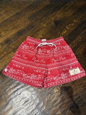 Ryoko Rain Red Patterned Men’s Swim Bermudas